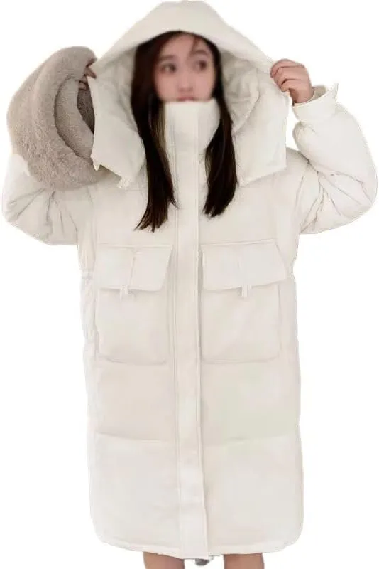 Parkas Jacket Women Autumn Winter Loose Hooded Thicken Warm Down Cotton Padded Short Coat Female Lady Tops