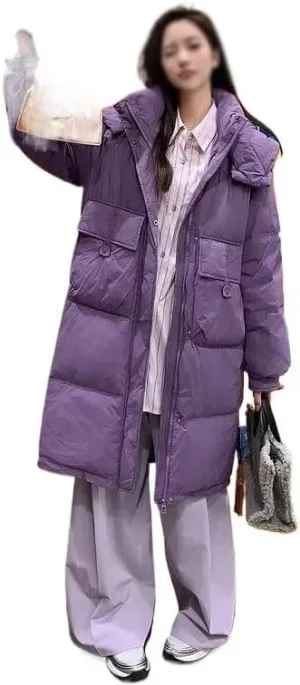 Parkas Jacket Women Autumn Winter Loose Hooded Thicken Warm Down Cotton Padded Short Coat Female Lady Tops
