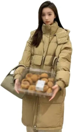 Parkas Jacket Women Autumn Winter Loose Hooded Thicken Warm Down Cotton Padded Short Coat Female Lady Tops