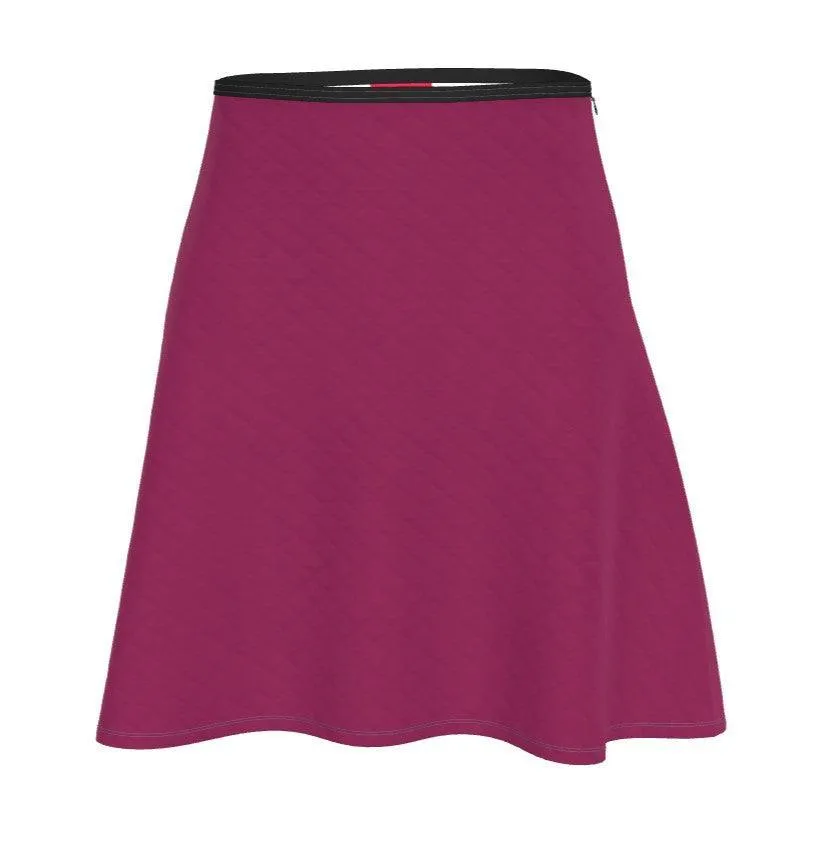 Pena Camelot Red Knee Length Skater Skirt