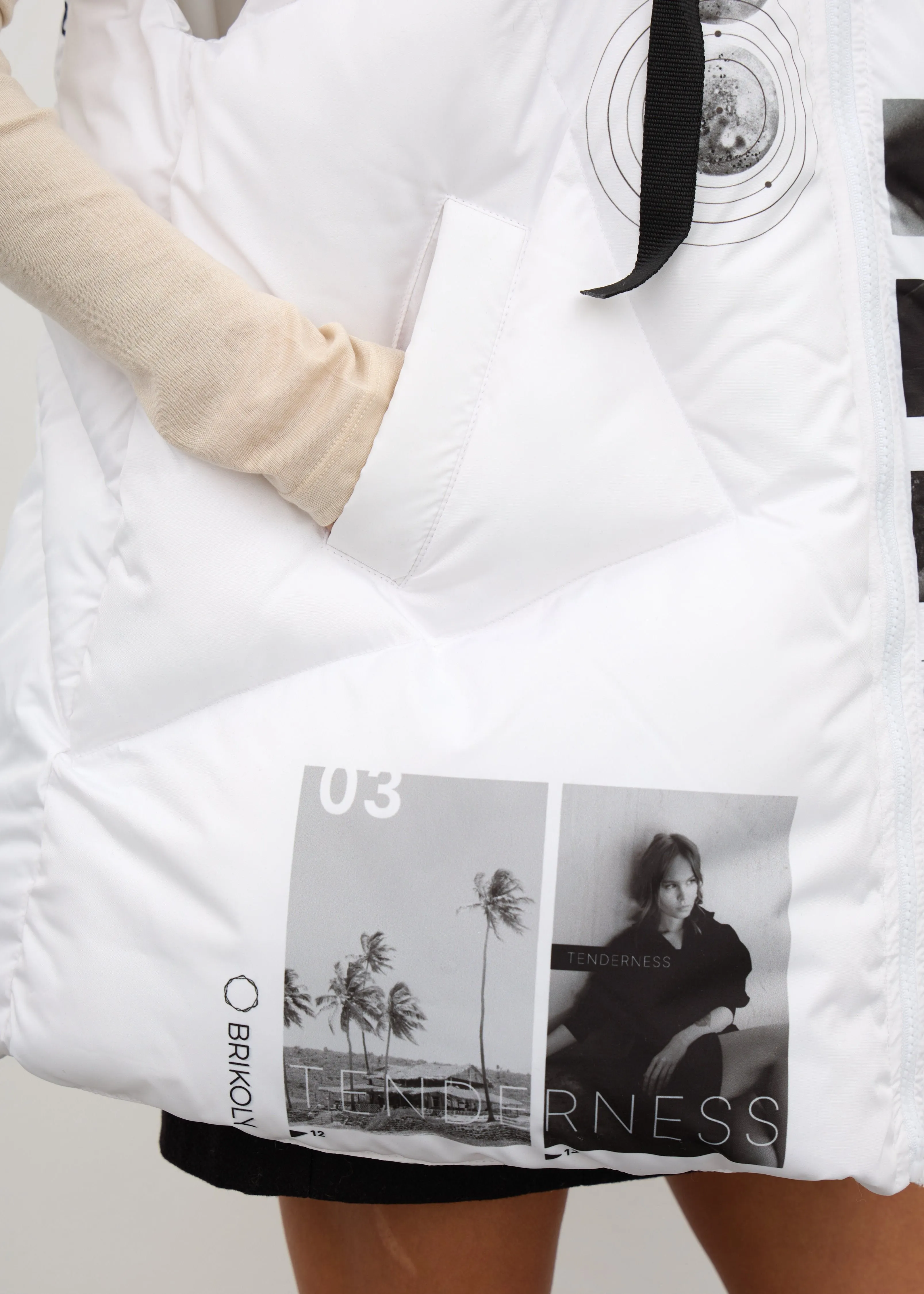 Photo Print Design Womens Hooded Vest