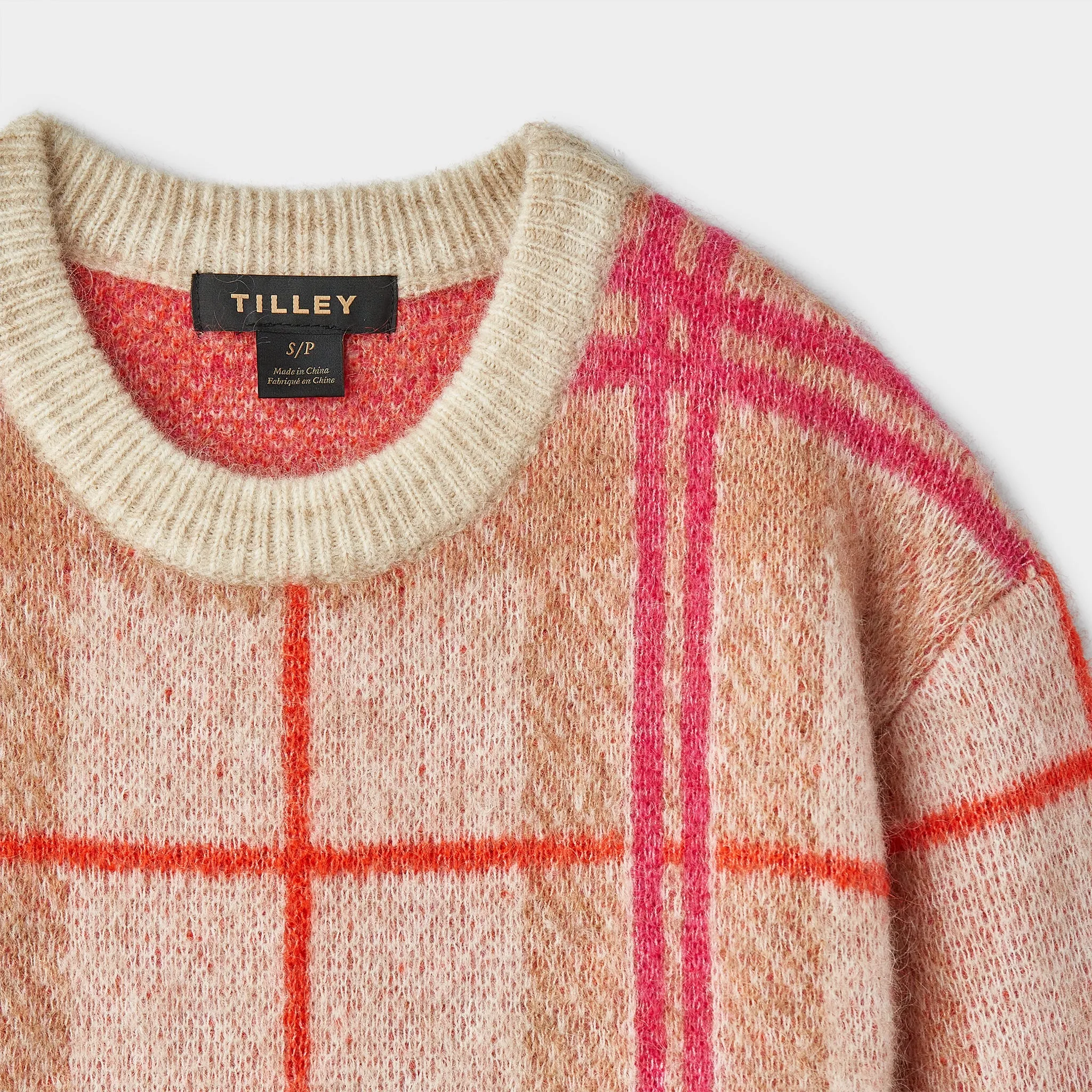 Plaid Mohair Sweater