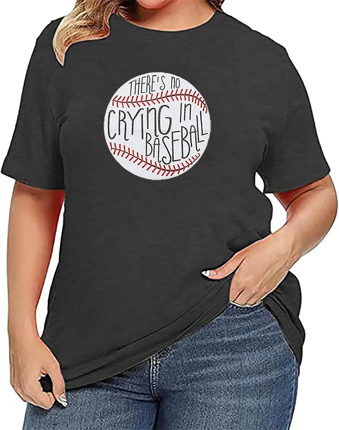 Plus Size Baseball Mom Shirt Women Love Heart Graphic Baseball T Shirt Mothers Day Baseball Gift Short Sleeve Tees