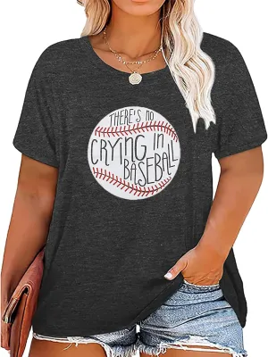 Plus Size Baseball Mom Shirt Women Love Heart Graphic Baseball T Shirt Mothers Day Baseball Gift Short Sleeve Tees