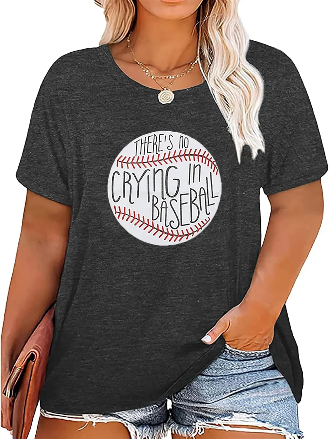 Plus Size Baseball Mom Shirt Women Love Heart Graphic Baseball T Shirt Mothers Day Baseball Gift Short Sleeve Tees