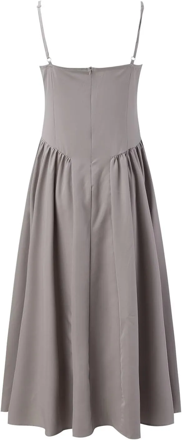 PTOLOCIF Summer Dresses for Women 2024, Trendy Bohemian Long Beach Sundresses Sleeveless Maxi Dress High Waisted Swing Dress
