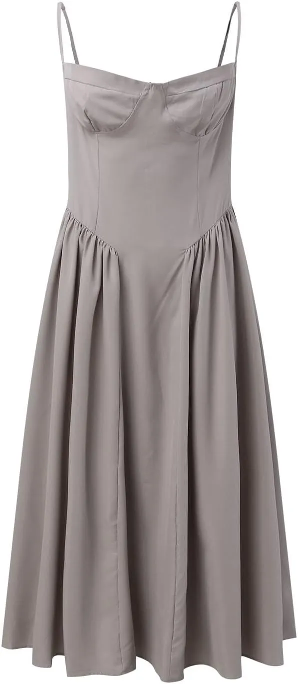 PTOLOCIF Summer Dresses for Women 2024, Trendy Bohemian Long Beach Sundresses Sleeveless Maxi Dress High Waisted Swing Dress