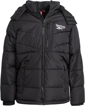 Reebok Boys' Winter Jacket - Heavyweight Quilted Puffer Parka Coat - Insulated Ski Jacket for Boys (8-20)