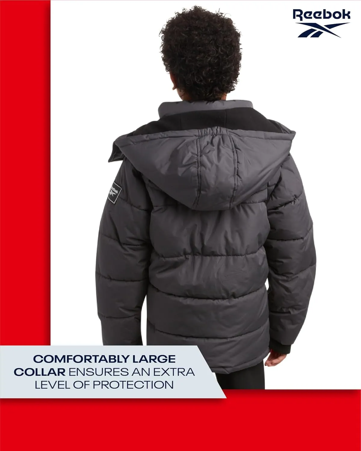 Reebok Boys' Winter Jacket - Heavyweight Quilted Puffer Parka Coat - Insulated Ski Jacket for Boys (8-20)