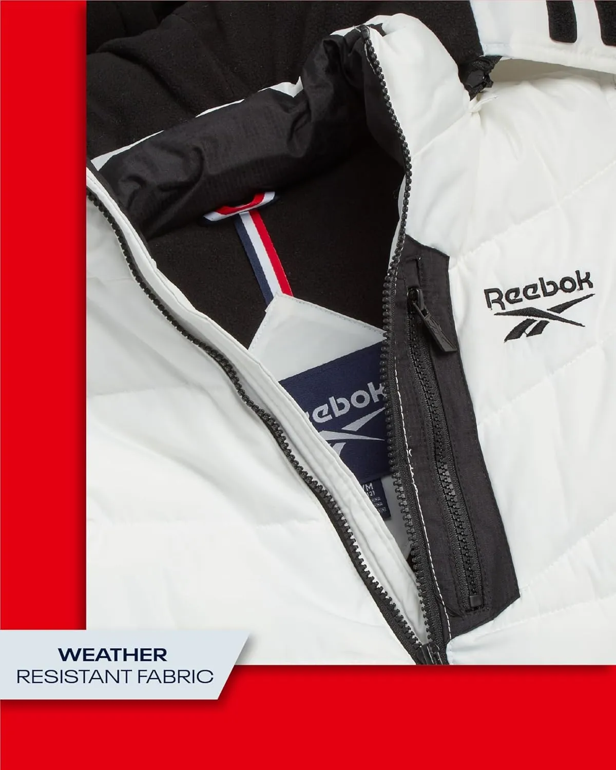 Reebok Boys' Winter Jacket - Heavyweight Quilted Puffer Parka Coat - Insulated Ski Jacket for Boys (8-20)