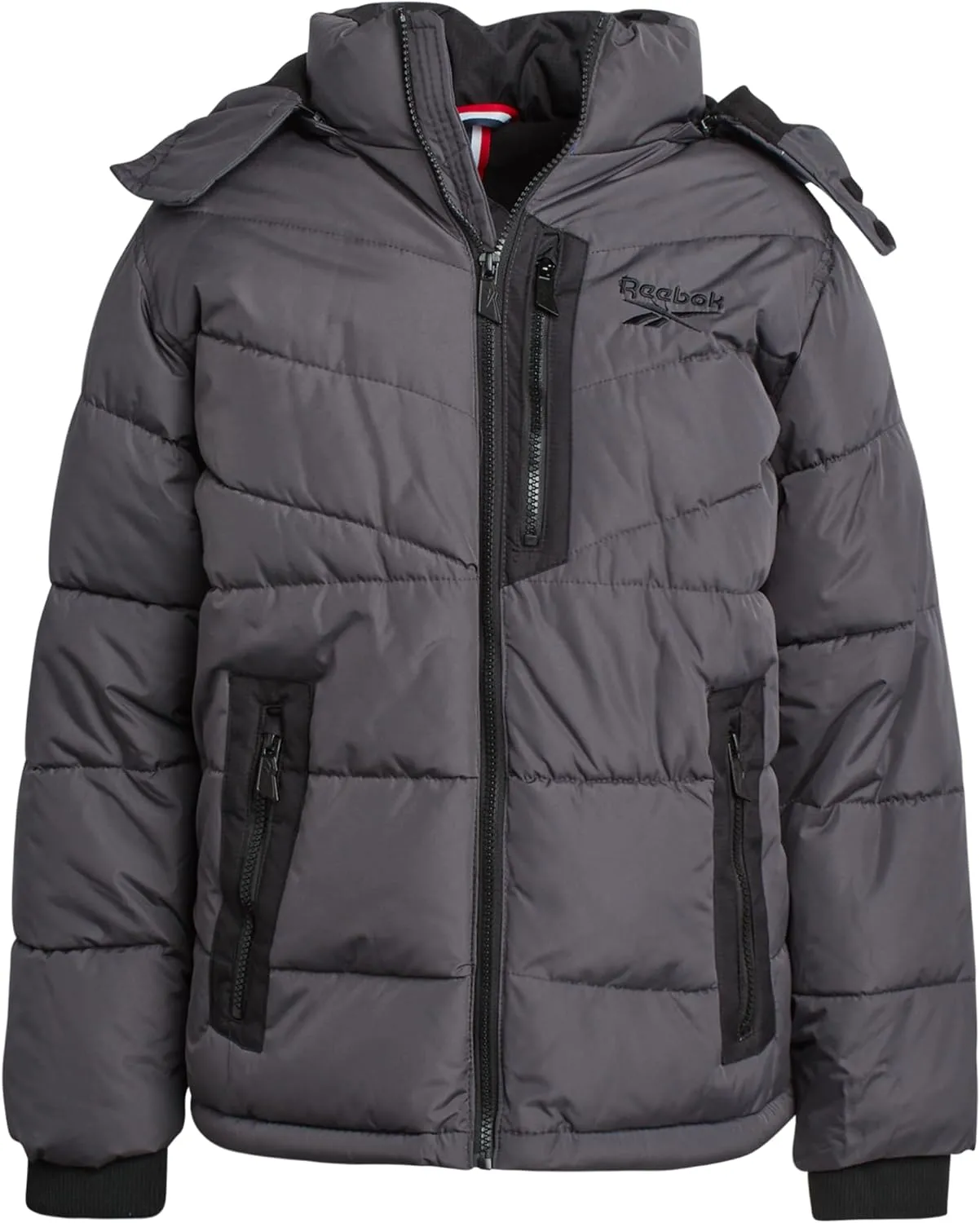 Reebok Boys' Winter Jacket - Heavyweight Quilted Puffer Parka Coat - Insulated Ski Jacket for Boys (8-20)