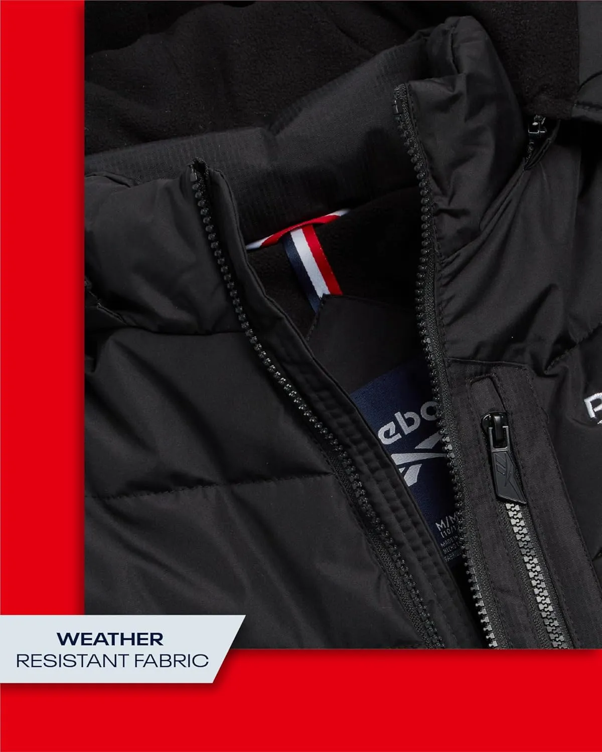 Reebok Boys' Winter Jacket - Heavyweight Quilted Puffer Parka Coat - Insulated Ski Jacket for Boys (8-20)