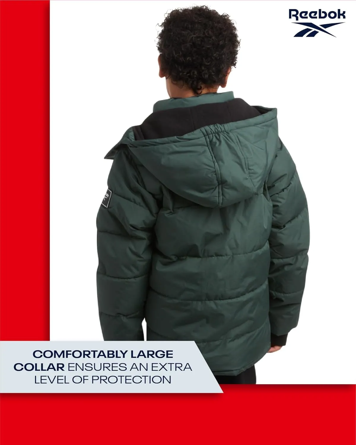 Reebok Boys' Winter Jacket - Heavyweight Quilted Puffer Parka Coat - Insulated Ski Jacket for Boys (8-20)