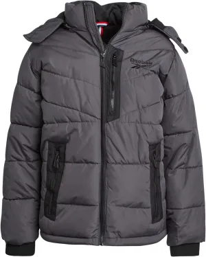 Reebok Boys' Winter Jacket - Heavyweight Quilted Puffer Parka Coat - Insulated Ski Jacket for Boys (8-20)
