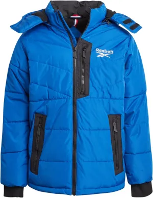 Reebok Boys' Winter Jacket - Heavyweight Quilted Puffer Parka Coat - Insulated Ski Jacket for Boys (8-20)