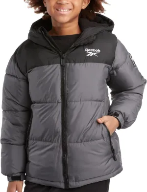 Reebok Boys' Winter Jacket  Heavyweight Quilted Puffer Parka Coat - Weather Resistant Ski Jacket for Boys (8-20)