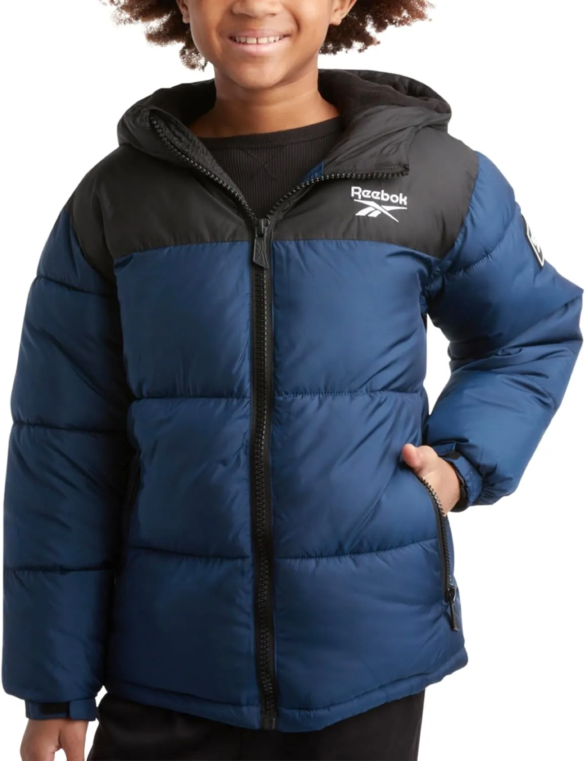 Reebok Boys' Winter Jacket  Heavyweight Quilted Puffer Parka Coat - Weather Resistant Ski Jacket for Boys (8-20)
