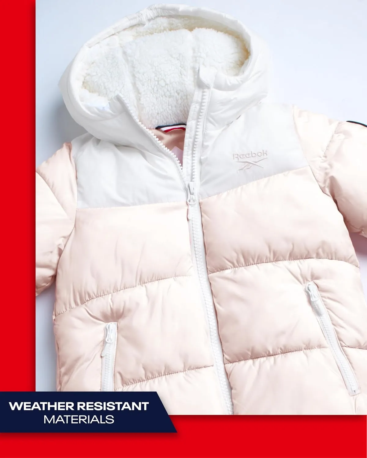Reebok Girls Winter Jacket - Fleece Lined Heavyweight Quilted Puffer Parka Coat - Ski Jacket for Girls (4-16)