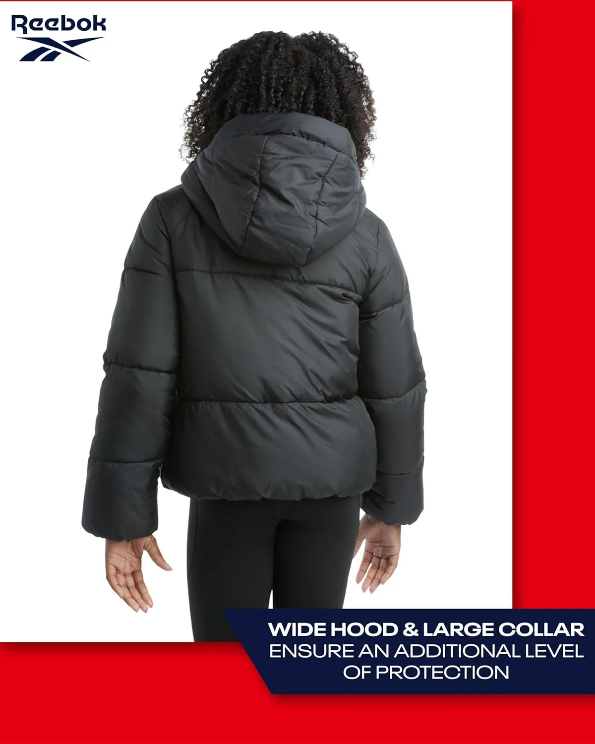 Reebok Girls Winter Jacket - Fleece Lined Heavyweight Quilted Puffer Parka Coat - Ski Jacket for Girls (4-16)