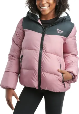 Reebok Girls Winter Jacket - Fleece Lined Heavyweight Quilted Puffer Parka Coat - Ski Jacket for Girls (4-16)