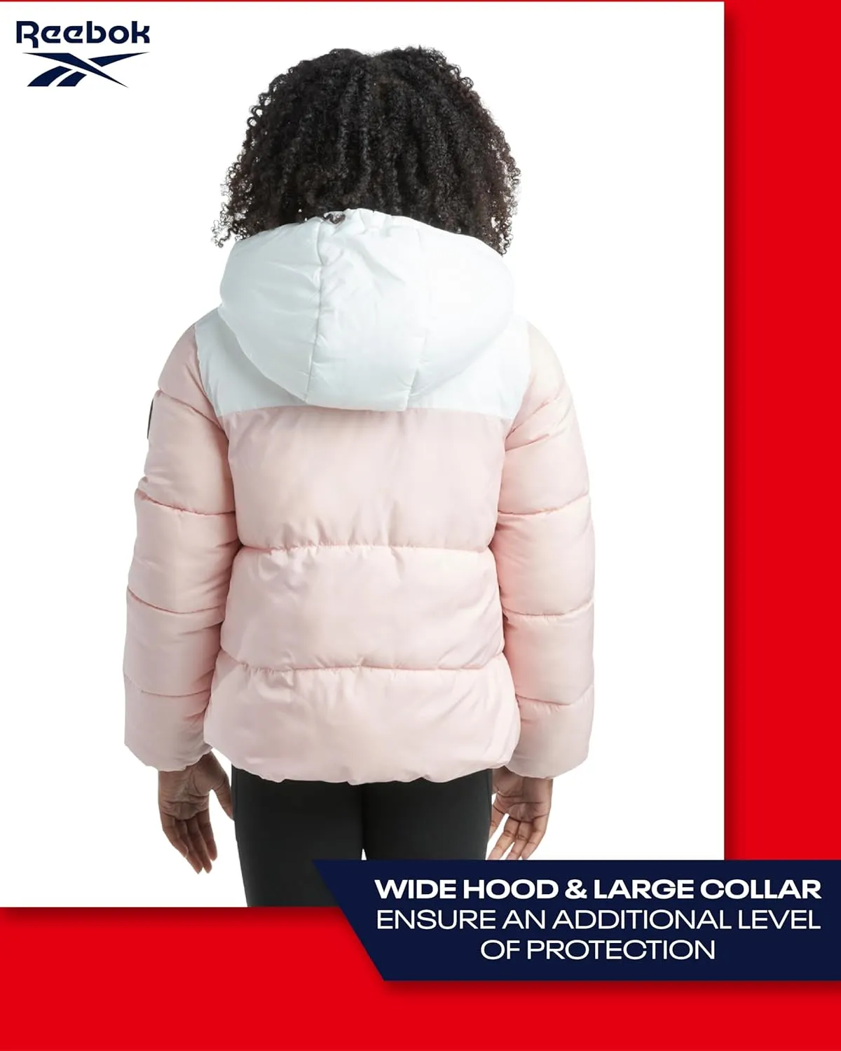 Reebok Girls Winter Jacket - Fleece Lined Heavyweight Quilted Puffer Parka Coat - Ski Jacket for Girls (4-16)