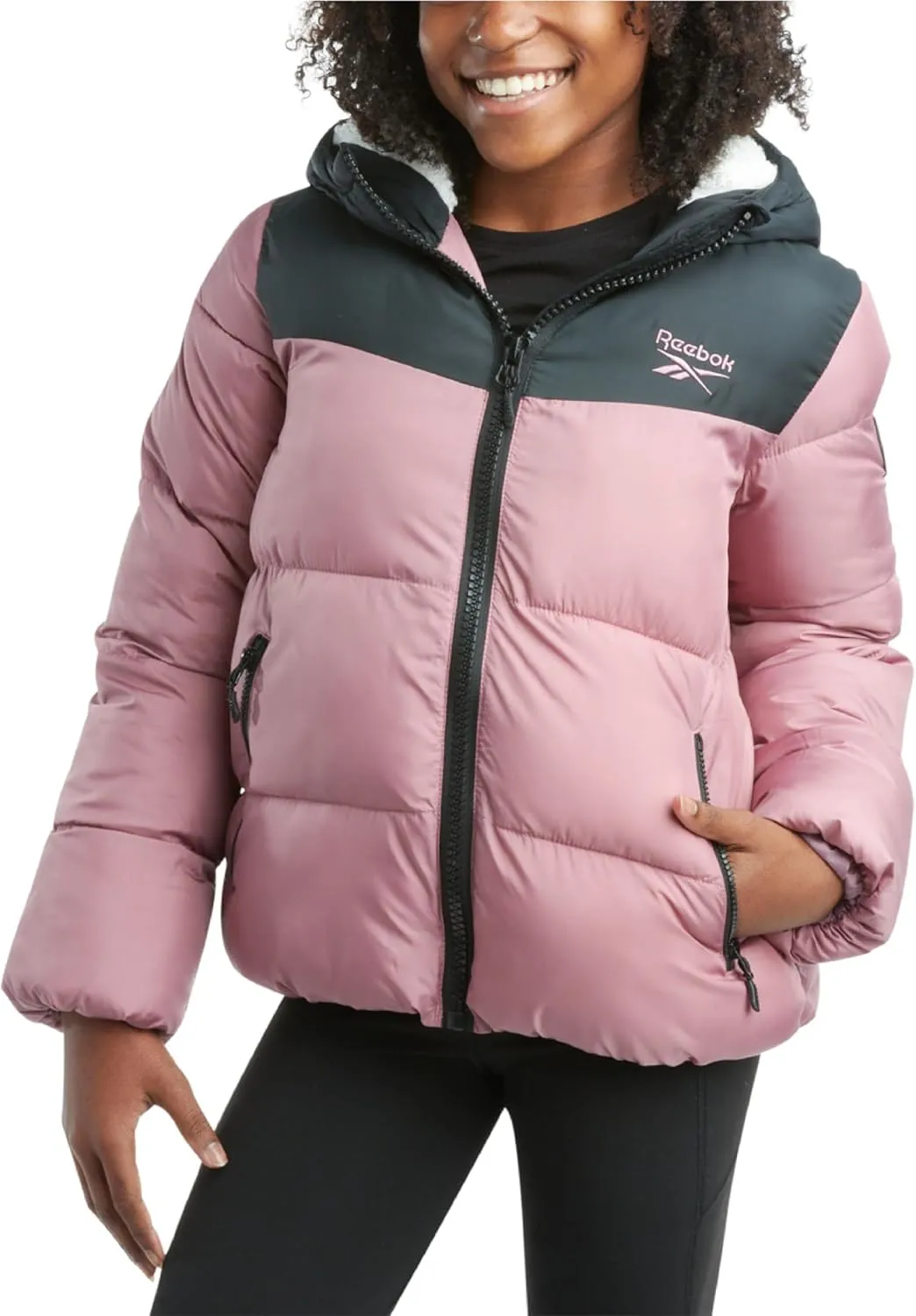 Reebok Girls Winter Jacket - Fleece Lined Heavyweight Quilted Puffer Parka Coat - Ski Jacket for Girls (4-16)