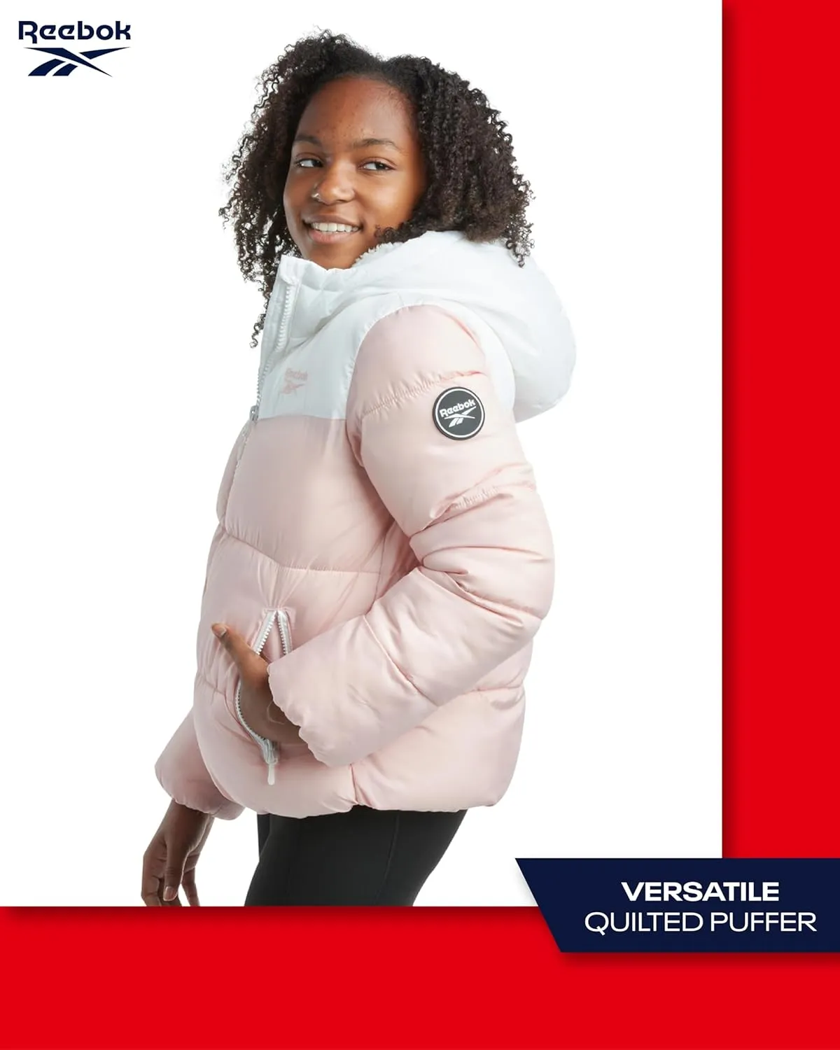 Reebok Girls Winter Jacket - Fleece Lined Heavyweight Quilted Puffer Parka Coat - Ski Jacket for Girls (4-16)