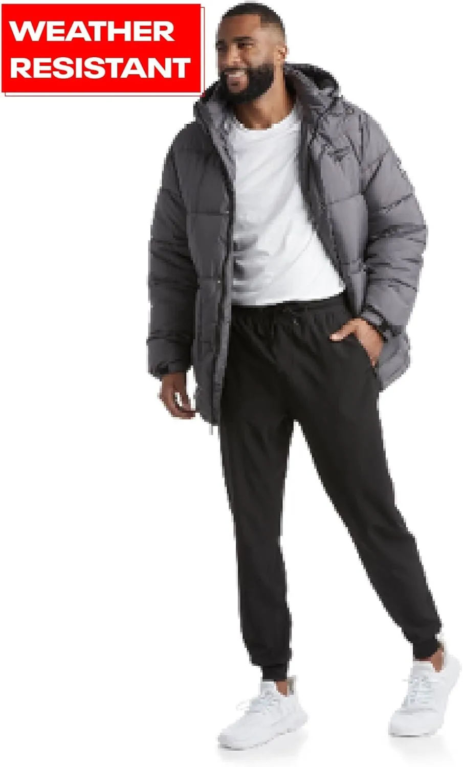 Reebok Men Winter Jacket - Puffer Parka Coat - Heavyweight Ski Jacket for Men, M-XXL