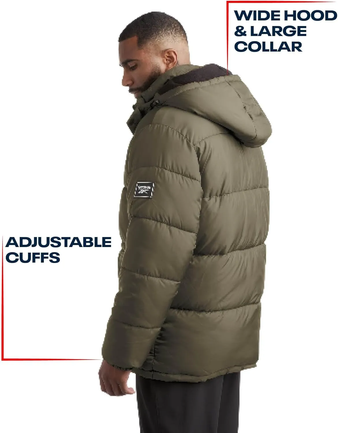 Reebok Men Winter Jacket - Puffer Parka Coat - Heavyweight Ski Jacket for Men, M-XXL