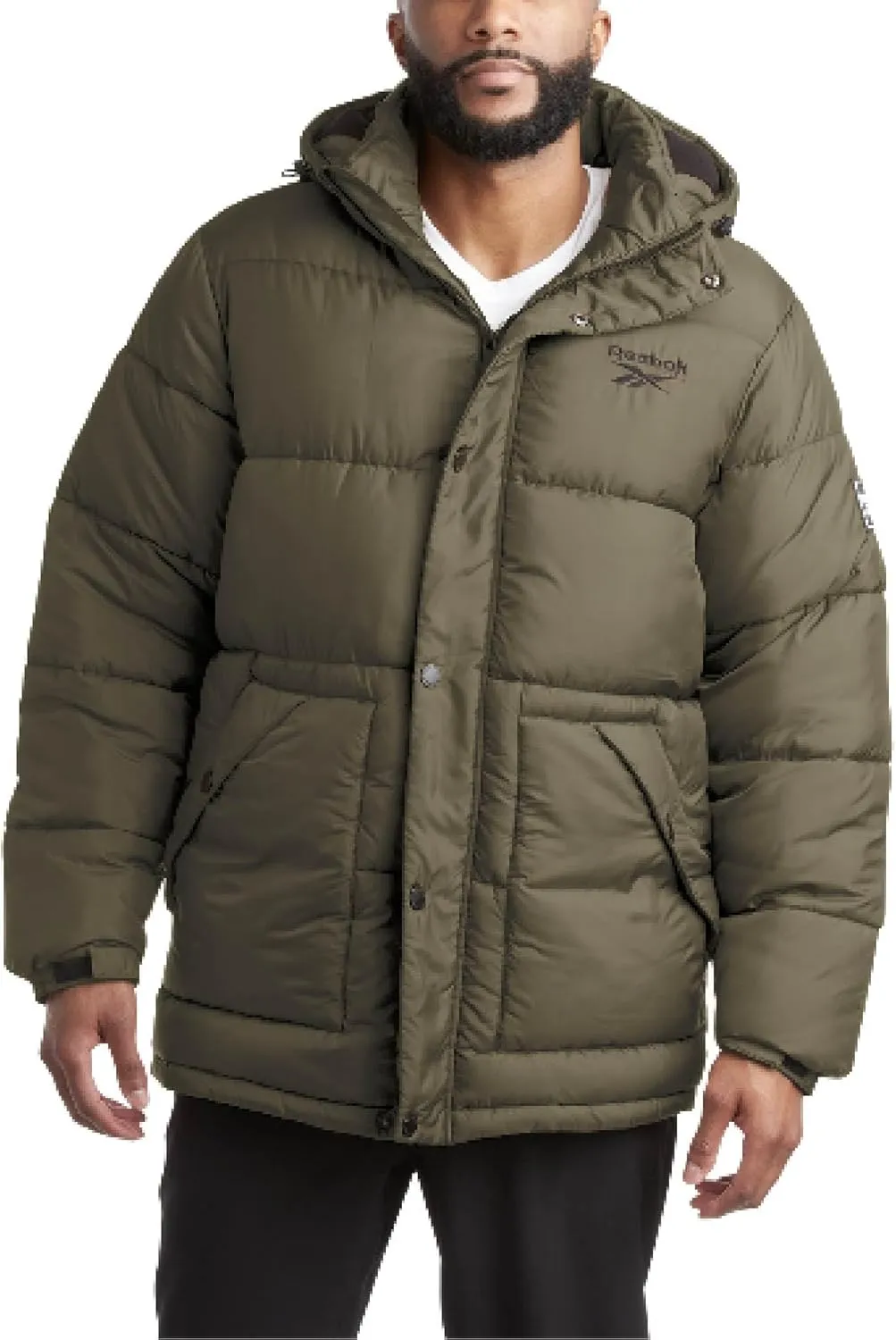 Reebok Men Winter Jacket - Puffer Parka Coat - Heavyweight Ski Jacket for Men, M-XXL