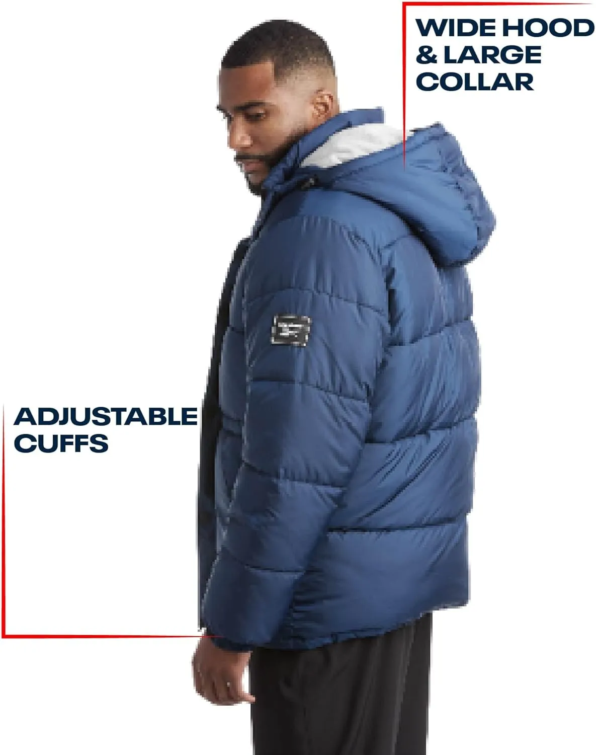 Reebok Men Winter Jacket - Puffer Parka Coat - Heavyweight Ski Jacket for Men, M-XXL