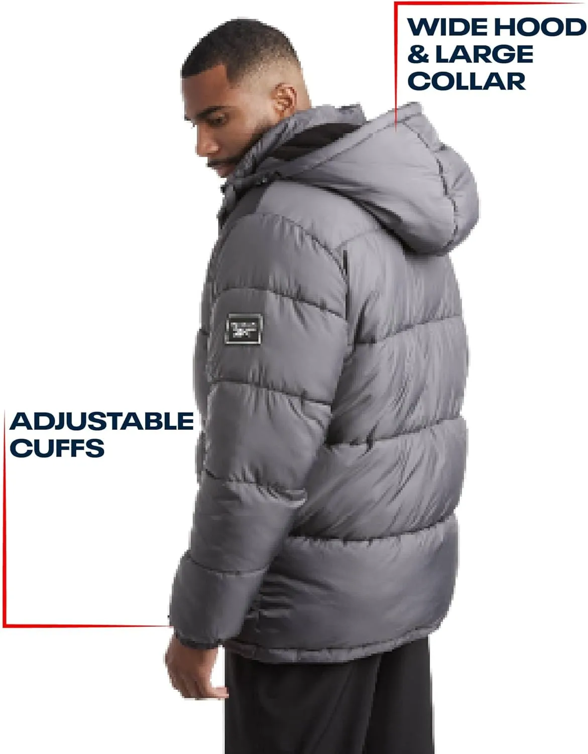 Reebok Men Winter Jacket - Puffer Parka Coat - Heavyweight Ski Jacket for Men, M-XXL