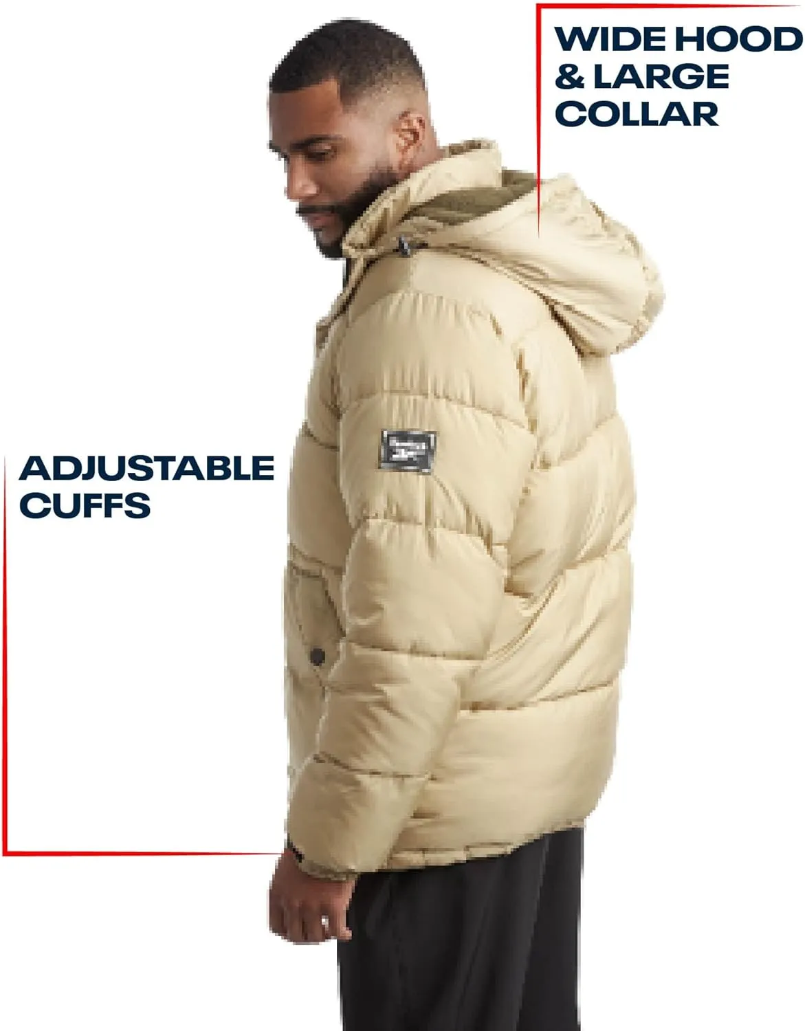 Reebok Men Winter Jacket - Puffer Parka Coat - Heavyweight Ski Jacket for Men, M-XXL