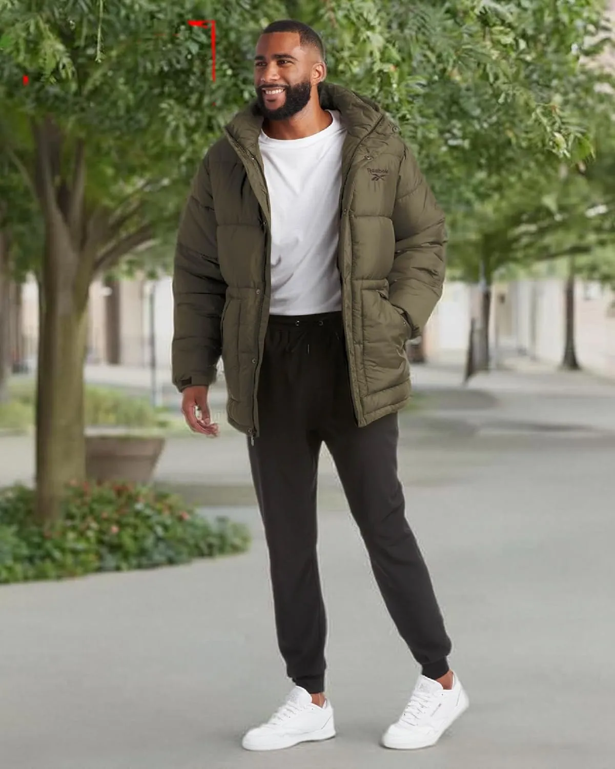 Reebok Men Winter Jacket - Puffer Parka Coat - Heavyweight Ski Jacket for Men, M-XXL