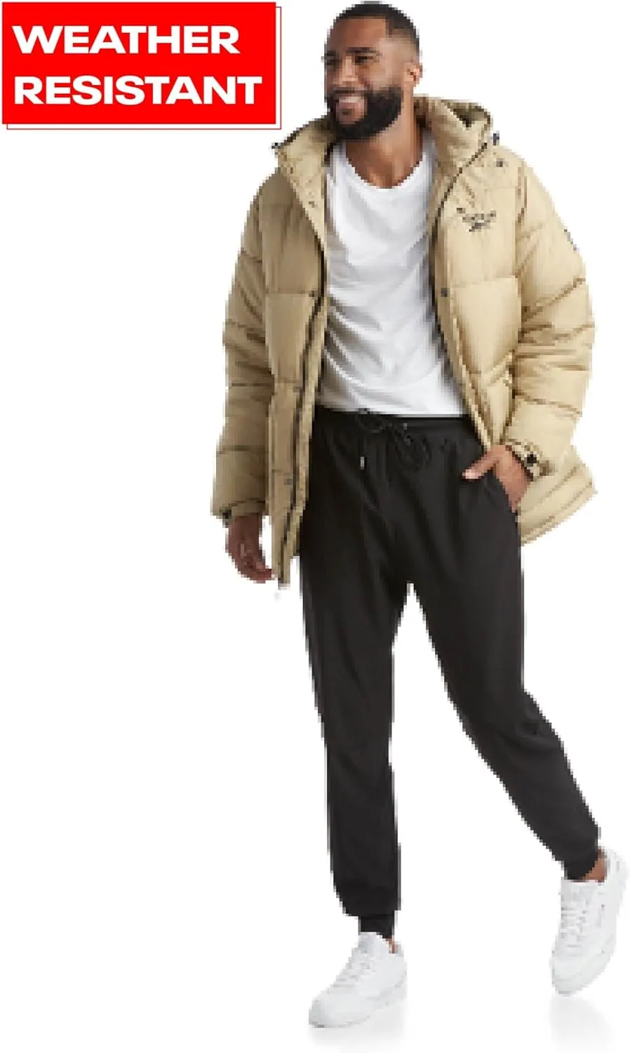 Reebok Men Winter Jacket - Puffer Parka Coat - Heavyweight Ski Jacket for Men, M-XXL
