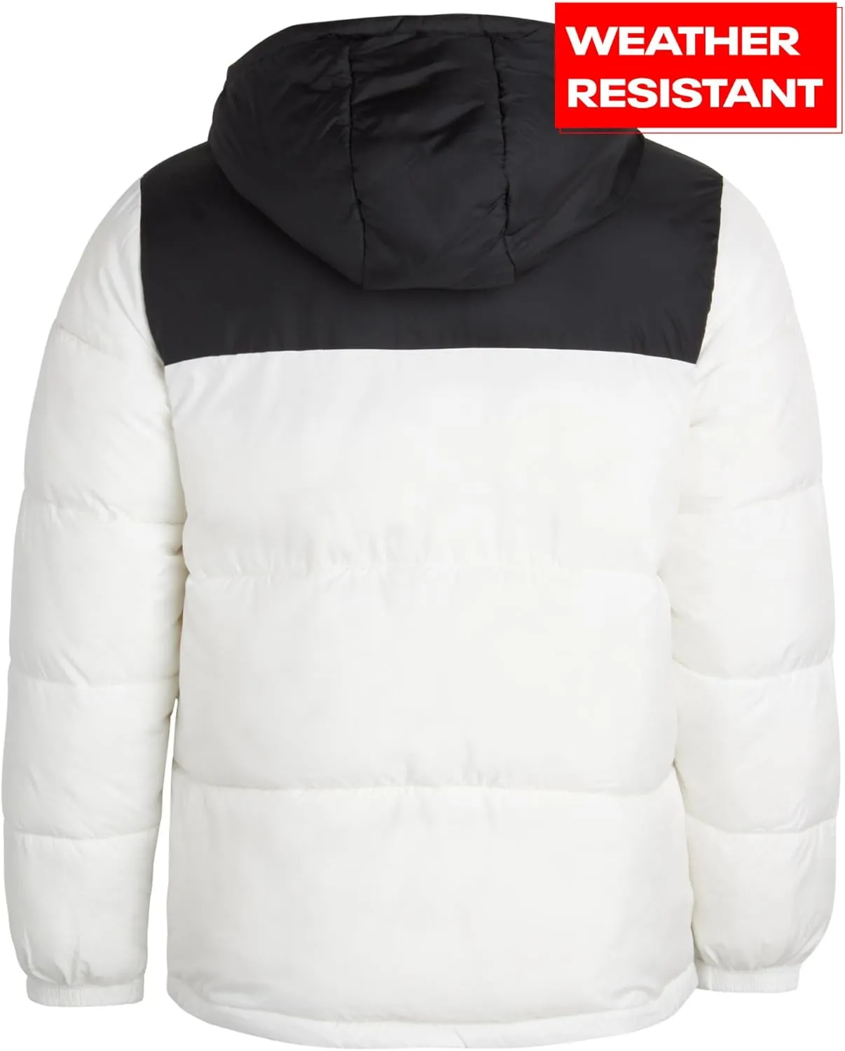 Reebok Men's Puffer Jacket - Heavyweight Quilted Puffer Coat with Wide Hood - Weather Resistant Ski Jacket for Men (M-XXL)