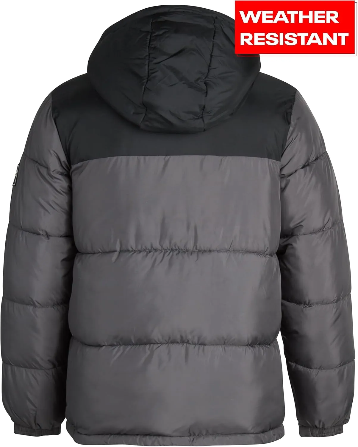 Reebok Men's Puffer Jacket - Heavyweight Quilted Puffer Coat with Wide Hood - Weather Resistant Ski Jacket for Men (M-XXL)