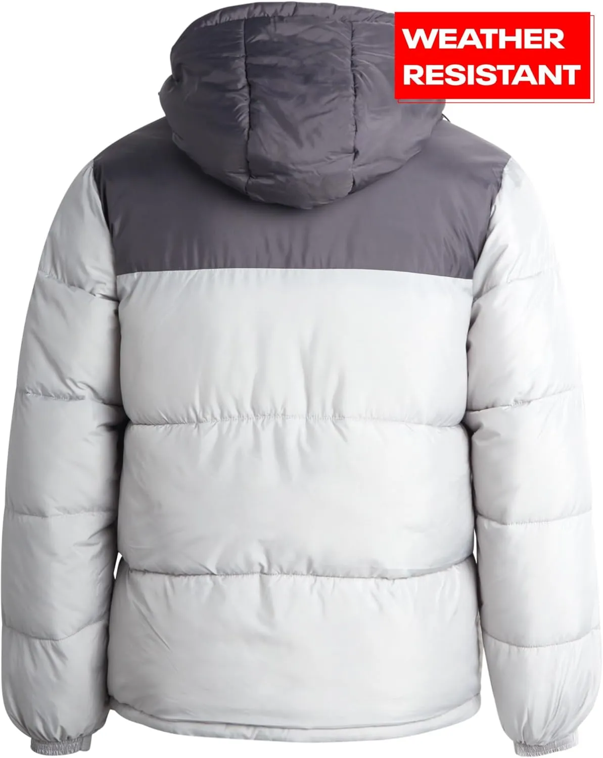 Reebok Men's Puffer Jacket - Heavyweight Quilted Puffer Coat with Wide Hood - Weather Resistant Ski Jacket for Men (M-XXL)