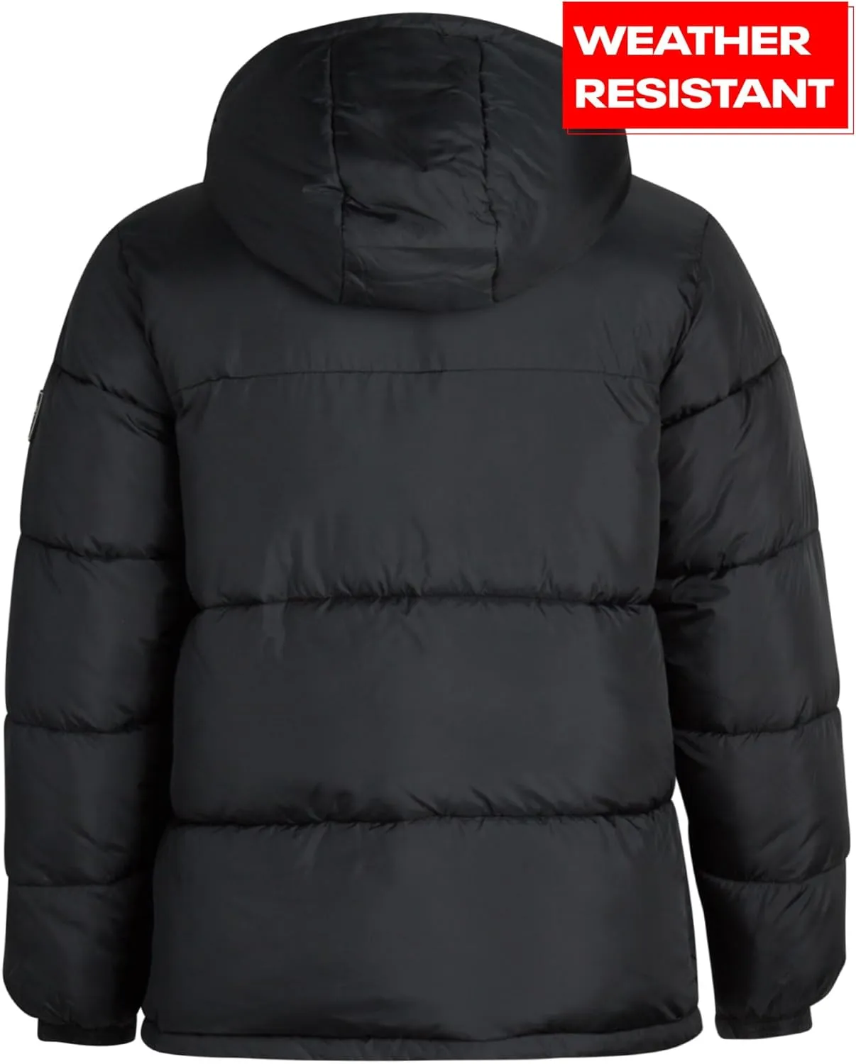 Reebok Men's Puffer Jacket - Heavyweight Quilted Puffer Coat with Wide Hood - Weather Resistant Ski Jacket for Men (M-XXL)