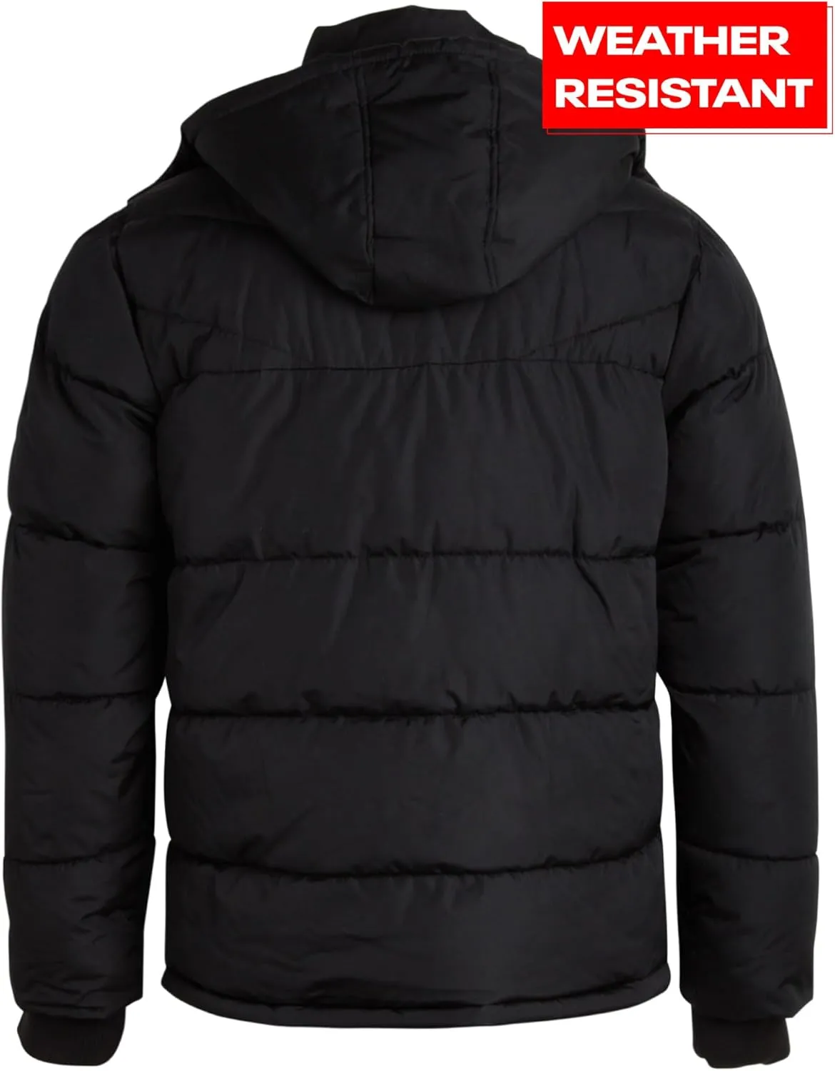 Reebok Men's Winter Jacket - Heavyweight Quilted Puffer Parka Coat - Weather Resistant Jacket for Men (L-XXL)