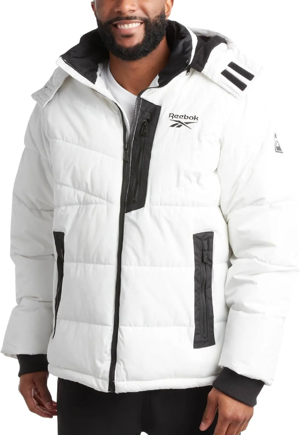 Reebok Men's Winter Jacket - Heavyweight Quilted Puffer Parka Coat - Weather Resistant Jacket for Men (L-XXL)
