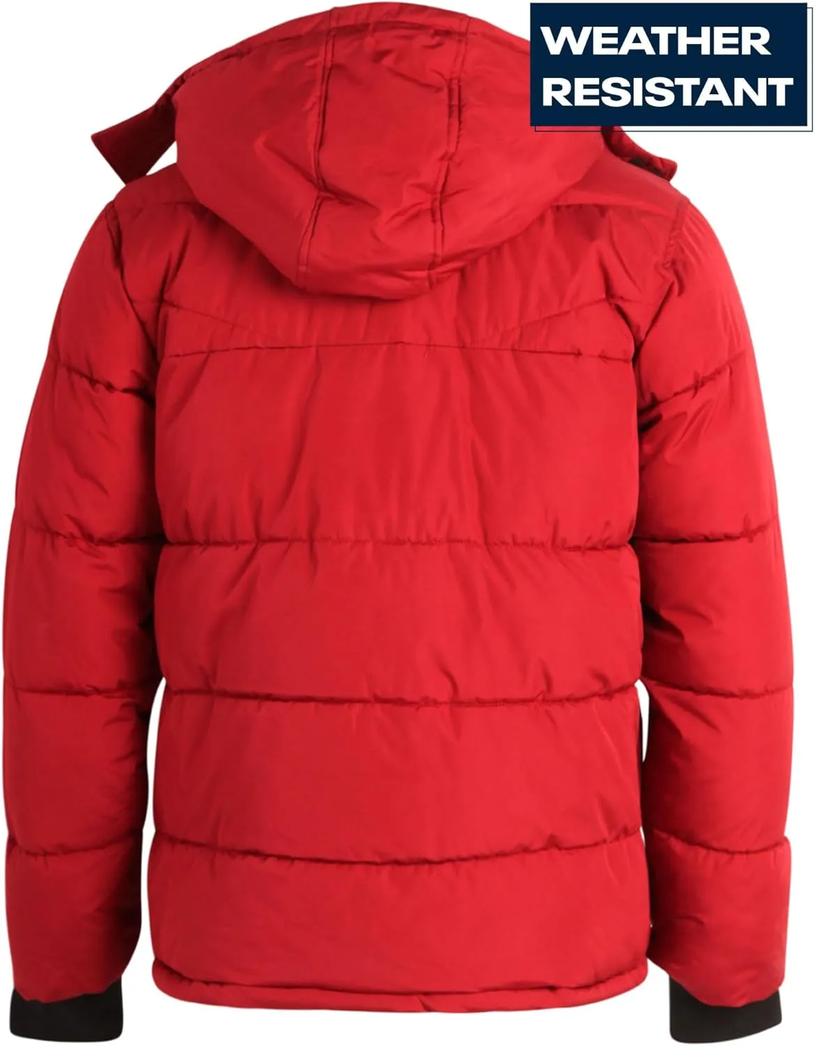 Reebok Men's Winter Jacket - Heavyweight Quilted Puffer Parka Coat - Weather Resistant Jacket for Men (L-XXL)