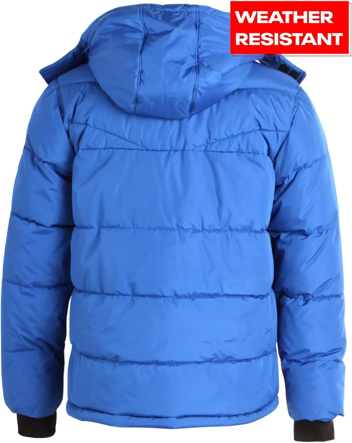 Reebok Men's Winter Jacket - Heavyweight Quilted Puffer Parka Coat - Weather Resistant Jacket for Men (L-XXL)
