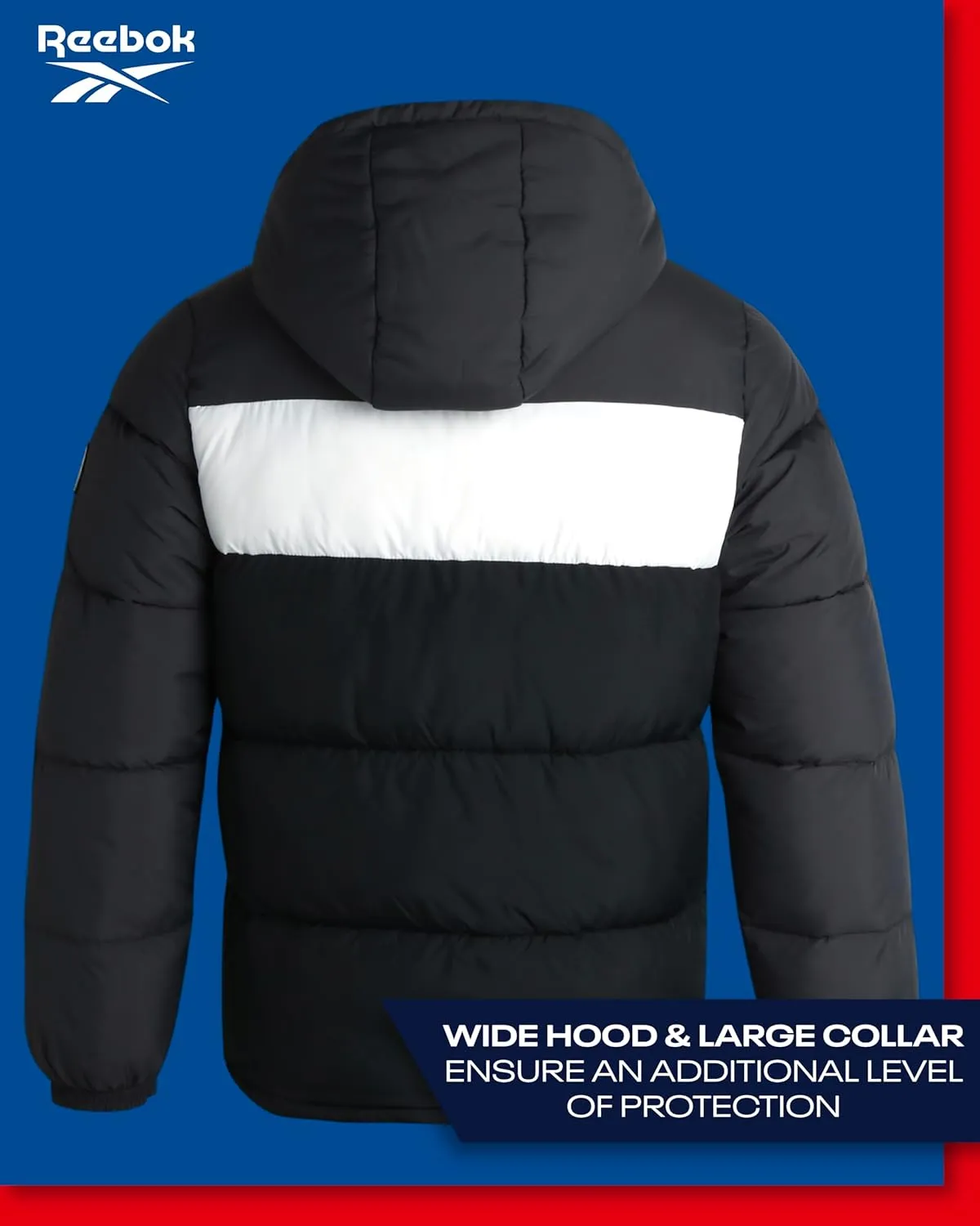 Reebok Men's Winter Jacket - Heavyweight Quilted Puffer Parka Coat - Weather Resistant Ski Jacket for Men (M-XXL)