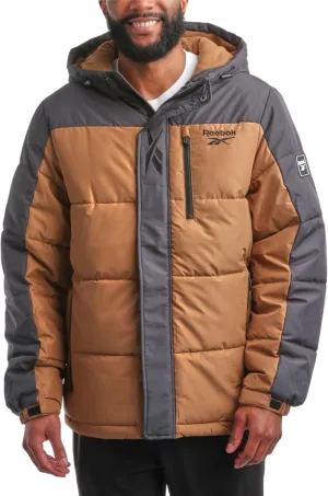 Reebok Men's Winter Jacket - Heavyweight Quilted Puffer Parka Coat - Weather Resistant Ski Jacket for Men (M-XXL)