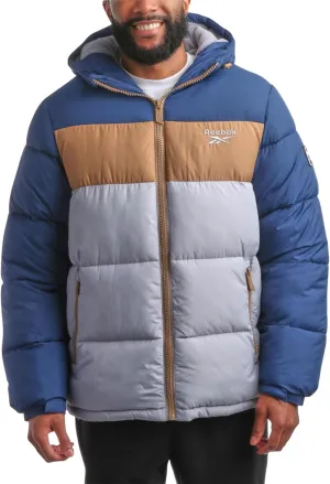 Reebok Men's Winter Jacket - Heavyweight Quilted Puffer Parka Coat - Weather Resistant Ski Jacket for Men (M-XXL)