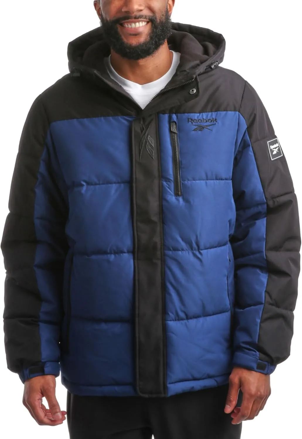 Reebok Men's Winter Jacket - Heavyweight Quilted Puffer Parka Coat - Weather Resistant Ski Jacket for Men (M-XXL)