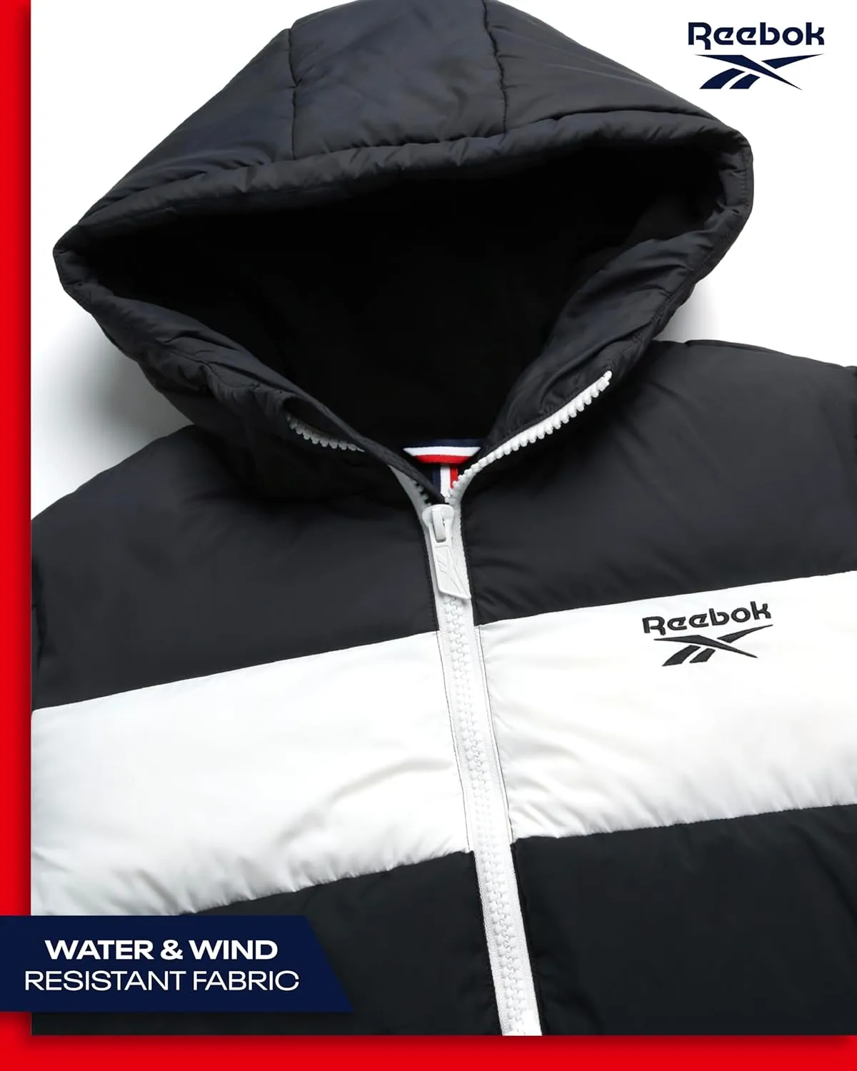 Reebok Men's Winter Jacket - Heavyweight Quilted Puffer Parka Coat - Weather Resistant Ski Jacket for Men (M-XXL)