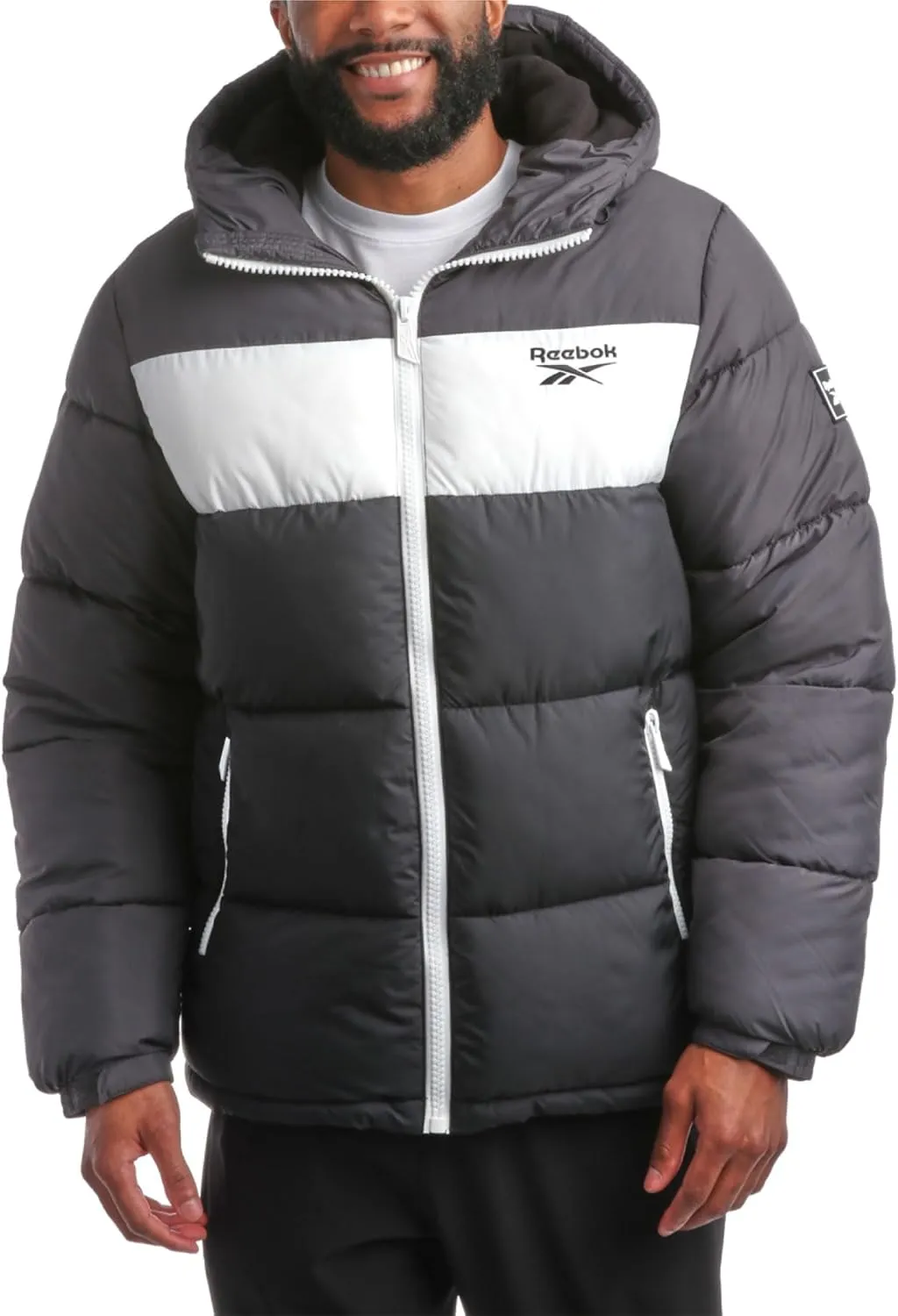 Reebok Men's Winter Jacket - Heavyweight Quilted Puffer Parka Coat - Weather Resistant Ski Jacket for Men (M-XXL)