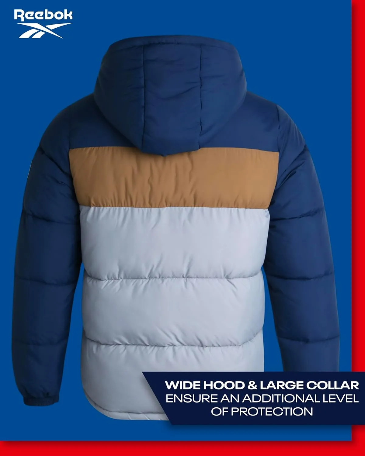Reebok Men's Winter Jacket - Heavyweight Quilted Puffer Parka Coat - Weather Resistant Ski Jacket for Men (M-XXL)